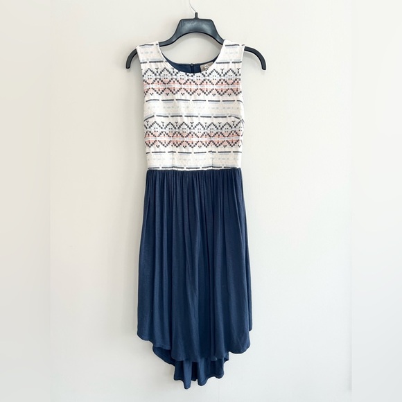 Anthropologie Dresses & Skirts - Anthropologie Dolan Left Coast Embroidered Sabado Dress in Navy Blue/Cream, XS